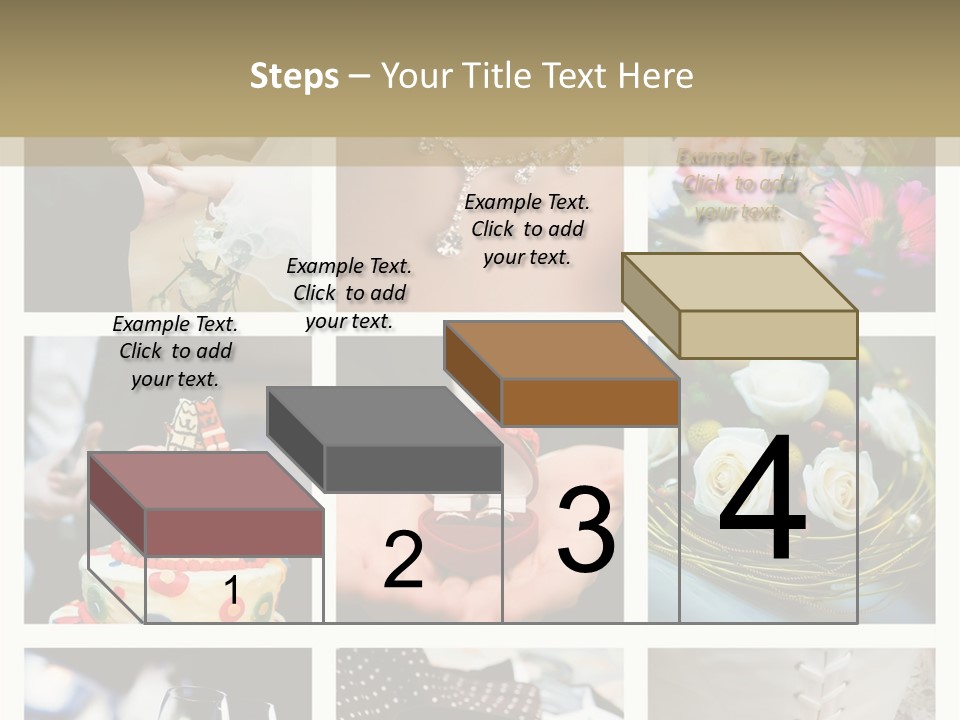 Collage Of Nine Wedding Photos PowerPoint Template