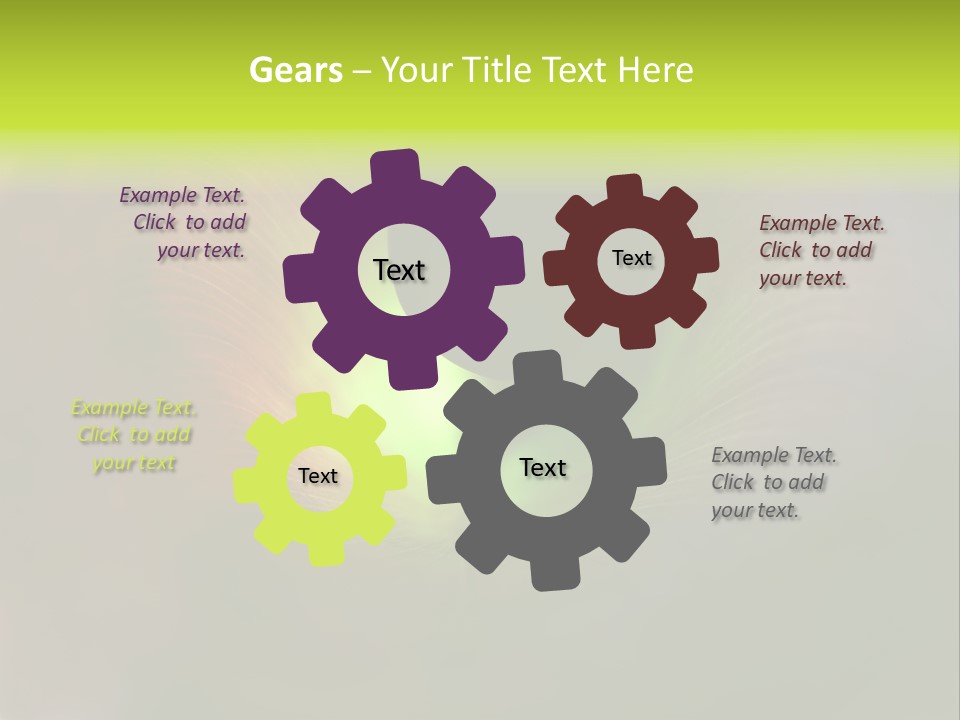 Twisted Spiral Leaf PowerPoint Template