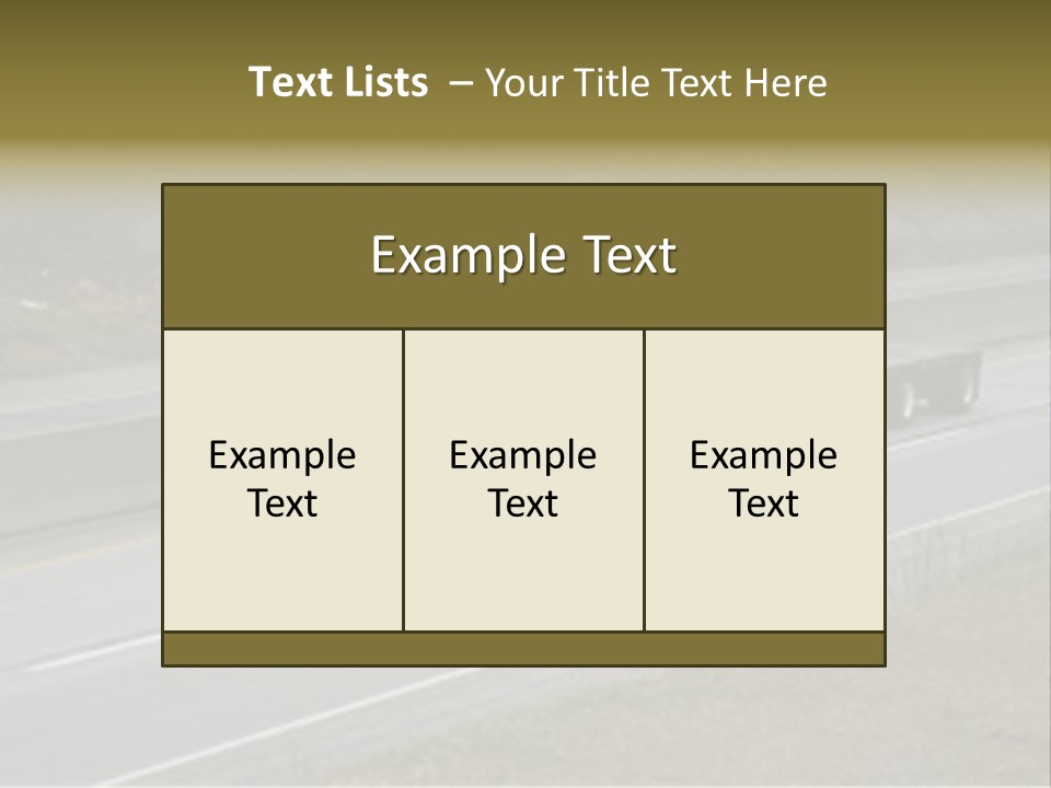 Flat Bed Semi Tractor Trailer Truck On The Highway PowerPoint Template