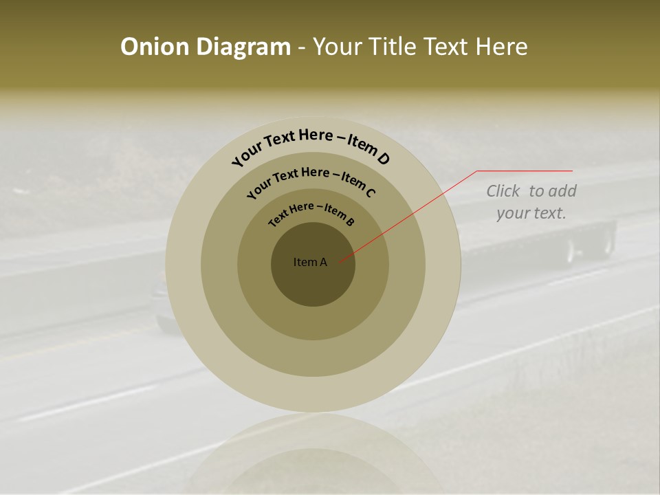 Flat Bed Semi Tractor Trailer Truck On The Highway PowerPoint Template