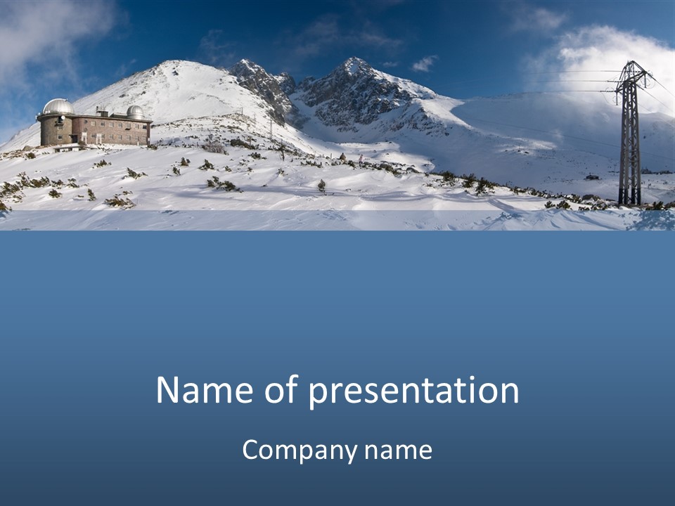 Skalnate Pleso And Lomnicky Stit PowerPoint Template