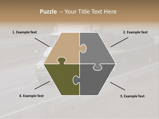 Semi Truck On The High Way With Space For Copy PowerPoint Template