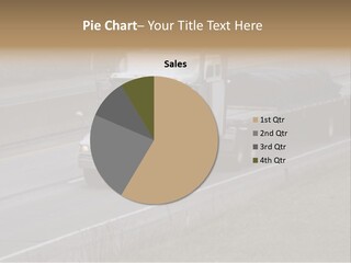 Semi Truck On The High Way With Space For Copy PowerPoint Template