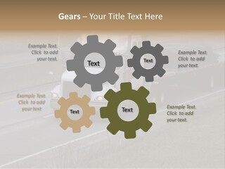 Semi Truck On The High Way With Space For Copy PowerPoint Template