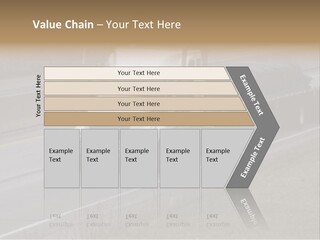 Semi Truck On The High Way With Space For Copy PowerPoint Template