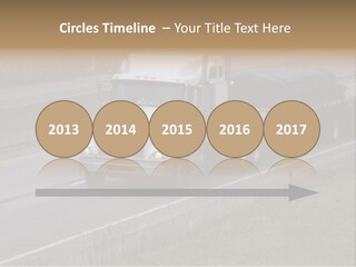 Semi Truck On The High Way With Space For Copy PowerPoint Template