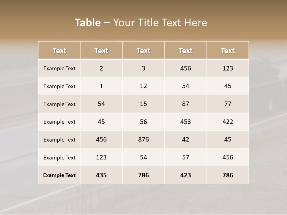 Semi Truck On The High Way With Space For Copy PowerPoint Template