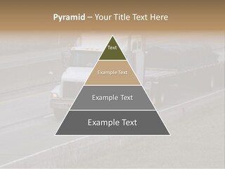 Semi Truck On The High Way With Space For Copy PowerPoint Template
