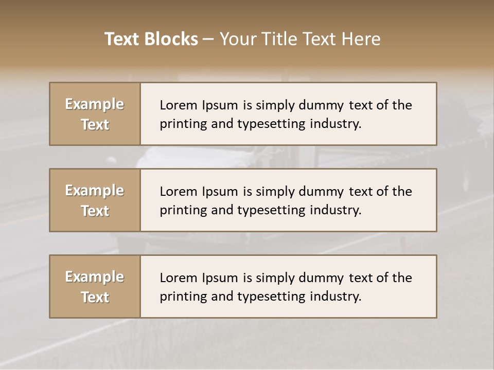 Semi Truck On The High Way With Space For Copy PowerPoint Template
