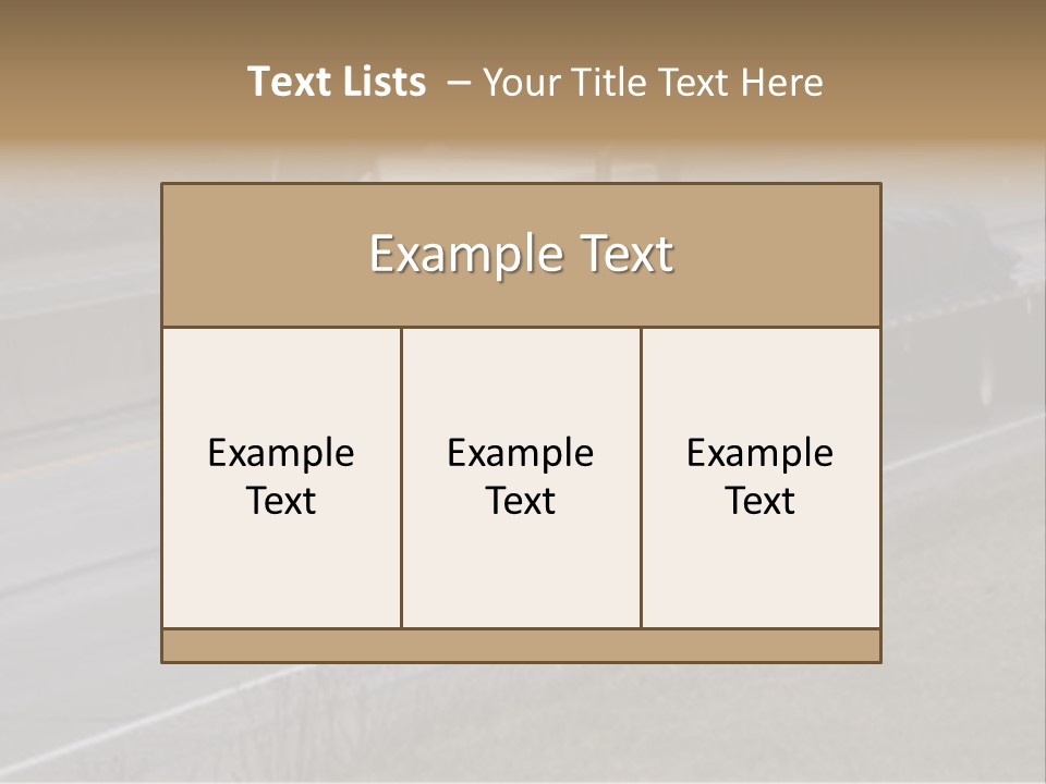 Semi Truck On The High Way With Space For Copy PowerPoint Template