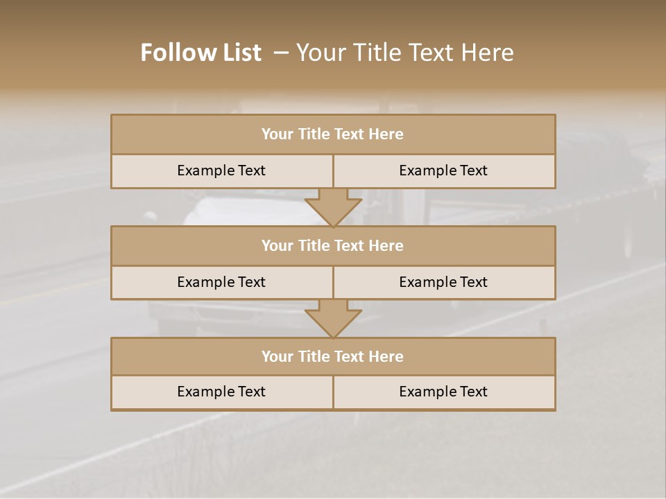 Semi Truck On The High Way With Space For Copy PowerPoint Template