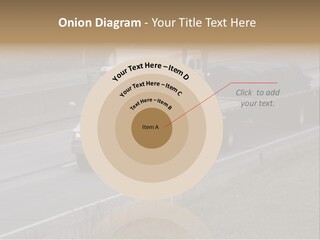 Semi Truck On The High Way With Space For Copy PowerPoint Template