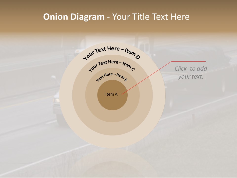 Semi Truck On The High Way With Space For Copy PowerPoint Template