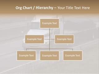 Semi Truck On The High Way With Space For Copy PowerPoint Template