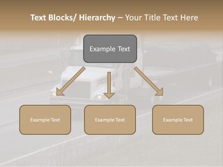Semi Truck On The High Way With Space For Copy PowerPoint Template