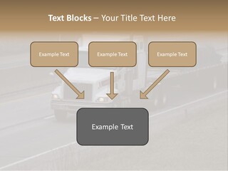 Semi Truck On The High Way With Space For Copy PowerPoint Template
