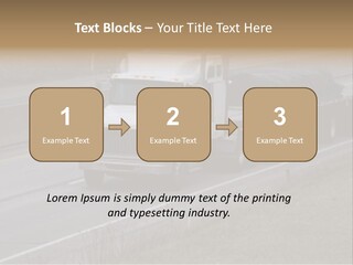Semi Truck On The High Way With Space For Copy PowerPoint Template