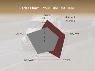 Semi Truck On The High Way With Space For Copy PowerPoint Template