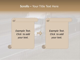 Semi Truck On The High Way With Space For Copy PowerPoint Template