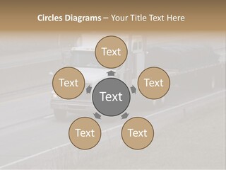 Semi Truck On The High Way With Space For Copy PowerPoint Template