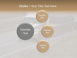 Semi Truck On The High Way With Space For Copy PowerPoint Template