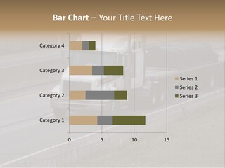 Semi Truck On The High Way With Space For Copy PowerPoint Template