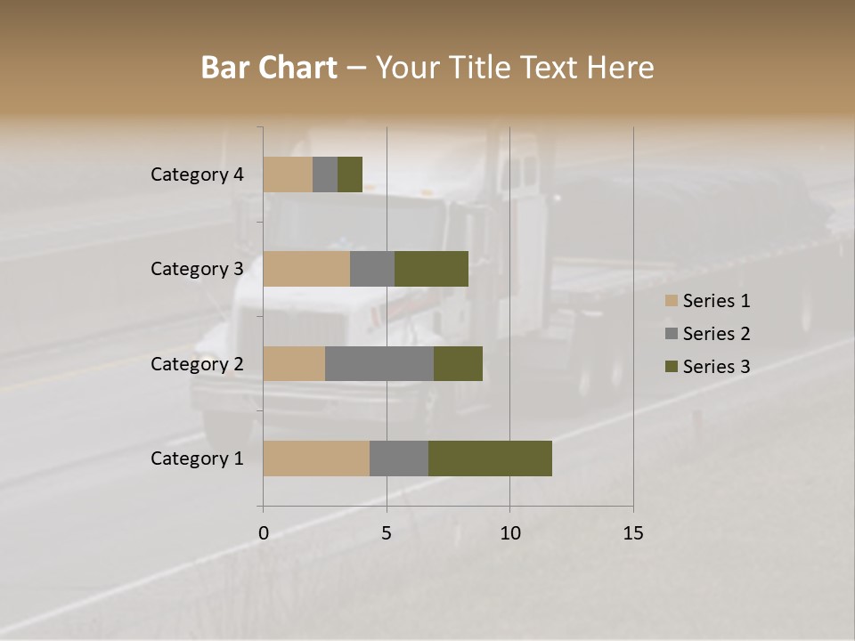 Semi Truck On The High Way With Space For Copy PowerPoint Template
