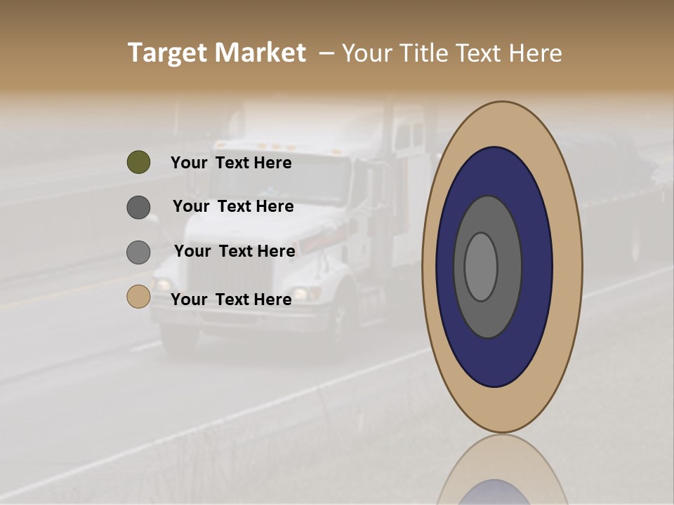 Semi Truck On The High Way With Space For Copy PowerPoint Template