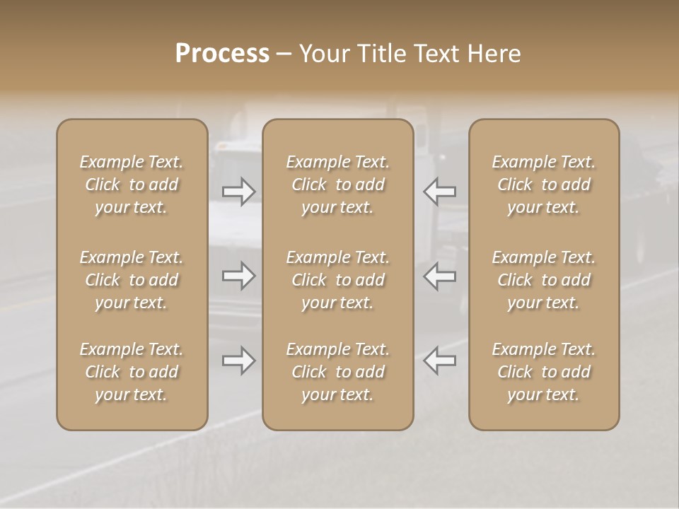 Semi Truck On The High Way With Space For Copy PowerPoint Template