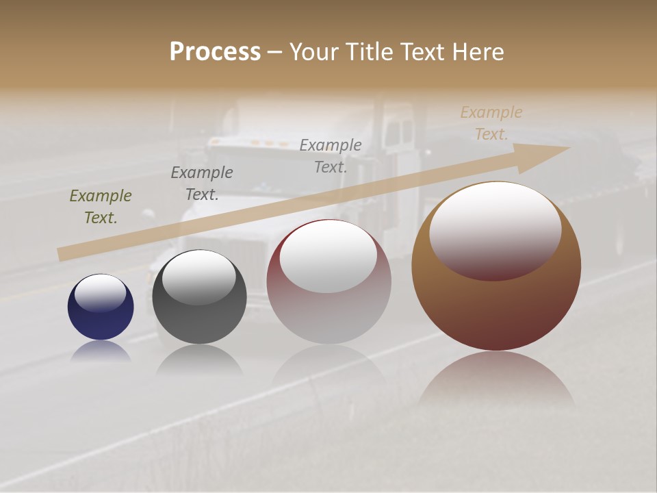 Semi Truck On The High Way With Space For Copy PowerPoint Template