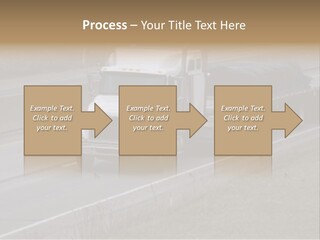 Semi Truck On The High Way With Space For Copy PowerPoint Template