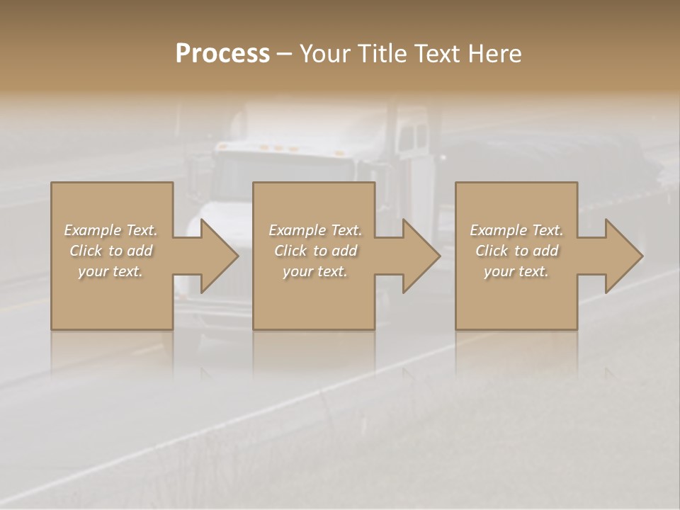 Semi Truck On The High Way With Space For Copy PowerPoint Template