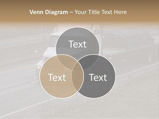 Semi Truck On The High Way With Space For Copy PowerPoint Template