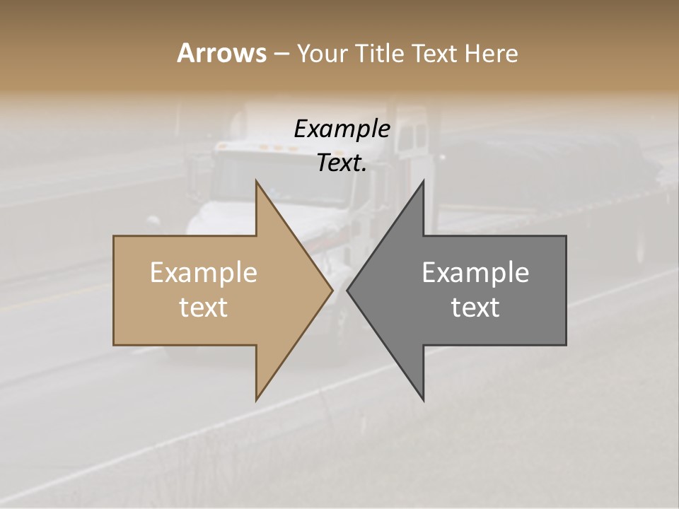 Semi Truck On The High Way With Space For Copy PowerPoint Template