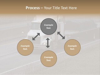 Semi Truck On The High Way With Space For Copy PowerPoint Template