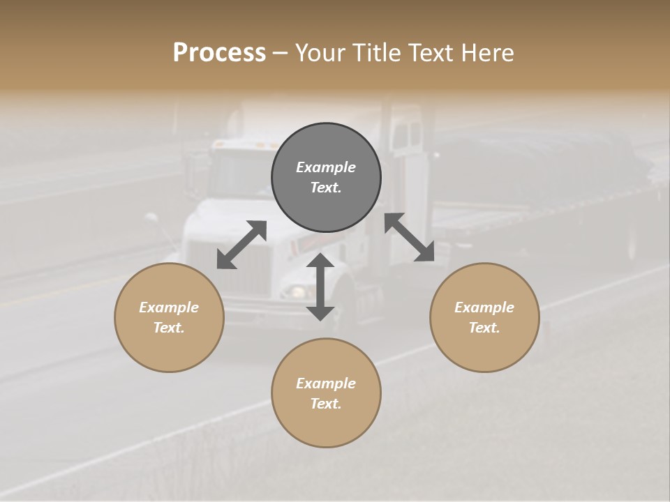 Semi Truck On The High Way With Space For Copy PowerPoint Template