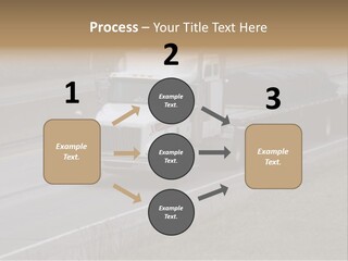 Semi Truck On The High Way With Space For Copy PowerPoint Template