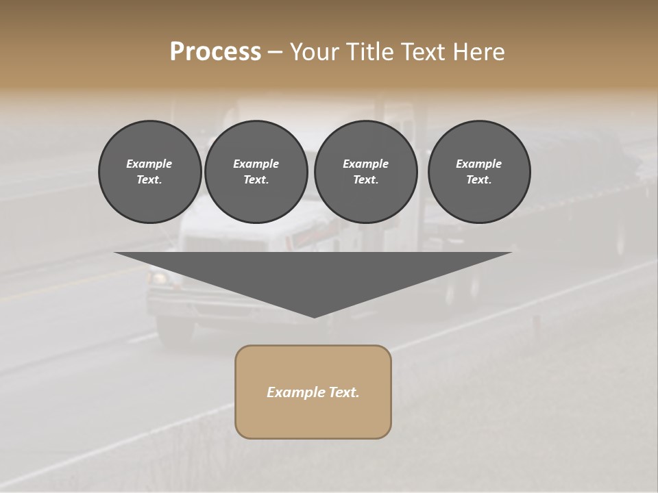 Semi Truck On The High Way With Space For Copy PowerPoint Template