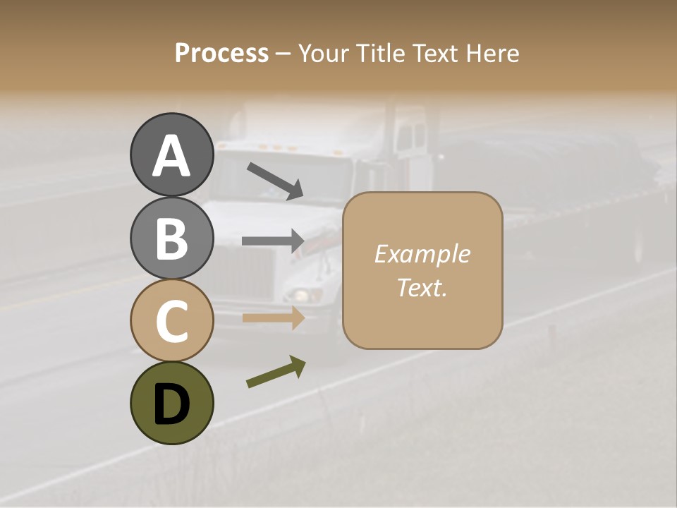 Semi Truck On The High Way With Space For Copy PowerPoint Template