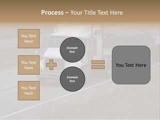 Semi Truck On The High Way With Space For Copy PowerPoint Template