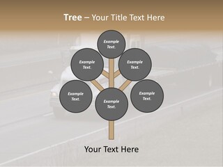 Semi Truck On The High Way With Space For Copy PowerPoint Template