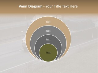 Semi Truck On The High Way With Space For Copy PowerPoint Template