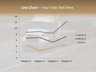 Semi Truck On The High Way With Space For Copy PowerPoint Template