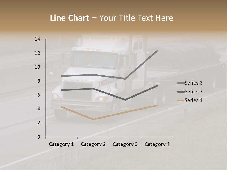 Semi Truck On The High Way With Space For Copy PowerPoint Template