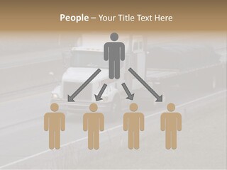 Semi Truck On The High Way With Space For Copy PowerPoint Template