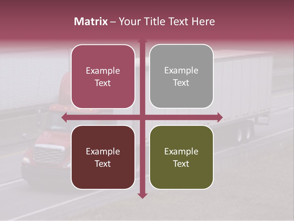 Passing Trucks On The Highway PowerPoint Template