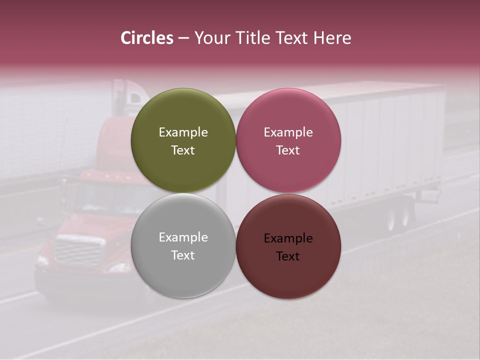 Passing Trucks On The Highway PowerPoint Template