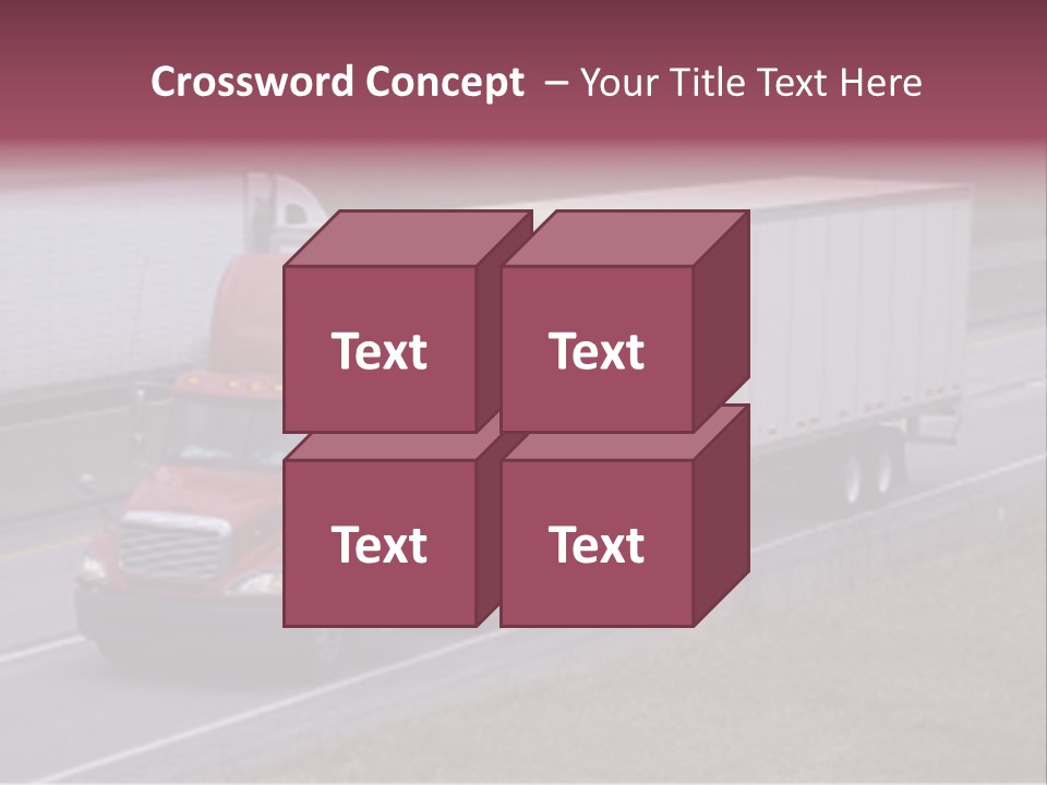 Passing Trucks On The Highway PowerPoint Template