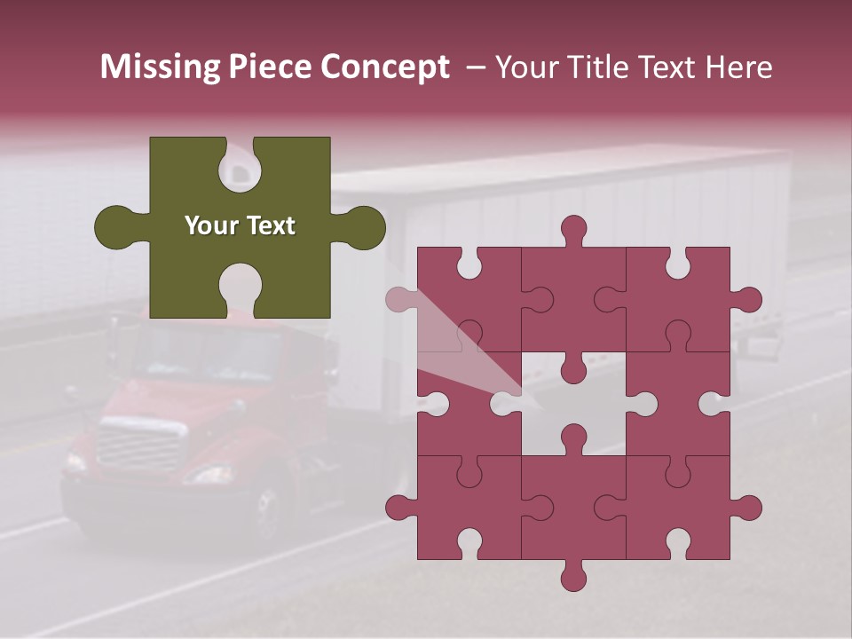 Passing Trucks On The Highway PowerPoint Template