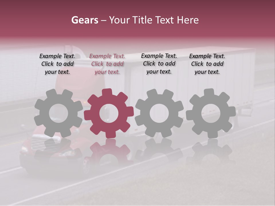 Passing Trucks On The Highway PowerPoint Template